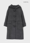 Volken Handmade Duffle Hooded Long Coat (70% Wool)