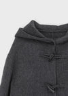 Volken Handmade Duffle Hooded Long Coat (70% Wool)