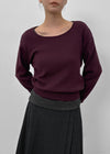 Mideun Basic U-neck Wool Knit