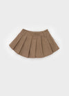 Daggle Pleated Corduroy Mini Skirt Pants (belt Set)