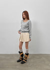 Mideun Basic U-neck Wool Knit