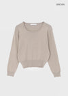 Mideun Basic U-neck Wool Knit