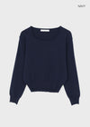 Mideun Basic U-neck Wool Knit
