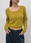 Mideun Basic U-neck Wool Knit