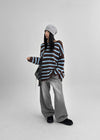 Bunnet Stripe Brush Wool Overfit Knit