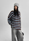 Bunnet Stripe Brush Wool Overfit Knit