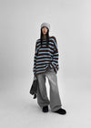Bunnet Stripe Brush Wool Overfit Knit