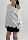 Moonton Boat Neck Loose Fit Knit