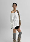 Moonton Boat Neck Loose Fit Knit