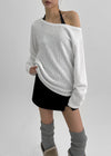 Moonton Boat Neck Loose Fit Knit