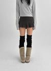 Kurop Wool Pleated Mini Skirt Pants