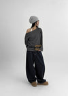 Moonton Boat Neck Loose Fit Knit