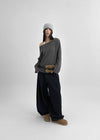 Moonton Boat Neck Loose Fit Knit