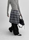 Myron Wool Midi Check Wrap Skirt
