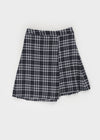 Myron Wool Midi Check Wrap Skirt