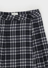 Myron Wool Midi Check Wrap Skirt