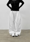 (UNISEX) Curlim Double-Sided Fleece Balloon Wide Banding Pants