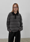 [MADE] Tokun Stripe Wool Collar Knit