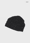 Ato Stripe Fringe Turban Beanie