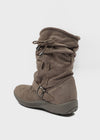 Lopart Buckle Suede Mid-fur Boots