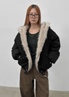Seria Fur Padded Bomber Jacket