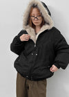 Seria Fur Padded Bomber Jacket