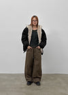 Seria Fur Padded Bomber Jacket