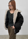 Seria Fur Padded Bomber Jacket