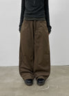 Fureni Brushed Fleece Seam Balloon Pants