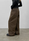 Fureni Brushed Fleece Seam Balloon Pants
