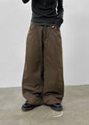 Fureni Brushed Fleece Seam Balloon Pants