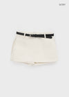 Kmrut Wool Mini Skirt Pants (belt Set)
