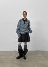 [MADE] Tokun Stripe Wool Collar Knit