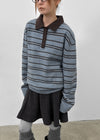 [MADE] Tokun Stripe Wool Collar Knit