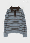 [MADE] Tokun Stripe Wool Collar Knit