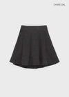 Gelumi Wool Flare Midi Skirt