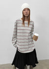 Geltom Loose Fit Striped Long Sleeve T-shirt
