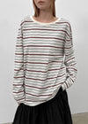 Geltom Loose Fit Striped Long Sleeve T-shirt