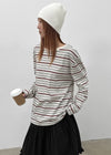 Geltom Loose Fit Striped Long Sleeve T-shirt