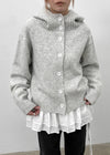 Petun Knit Hooded Cardigan