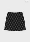 Ruran Check Wool Mini Skirt