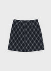 Ruran Check Wool Mini Skirt