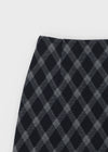 Ruran Check Wool Mini Skirt