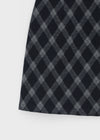 Ruran Check Wool Mini Skirt