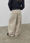 Fureni Brushed Fleece Seam Balloon Pants