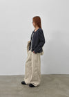 Fureni Brushed Fleece Seam Balloon Pants