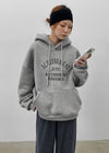 Ritan Double-Sided Fleece Lettering Embroidered Hoodie