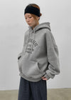 Ritan Double-Sided Fleece Lettering Embroidered Hoodie