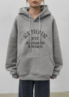 Ritan Double-Sided Fleece Lettering Embroidered Hoodie