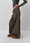 (UNISEX) Lintus Cotton Wide Balloon Pants